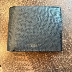 Michael Kors Black Key Card Holder Saffiano Leather